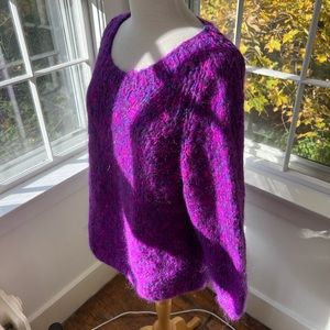 HANDKNIT soft cozy fluffy scoop neck